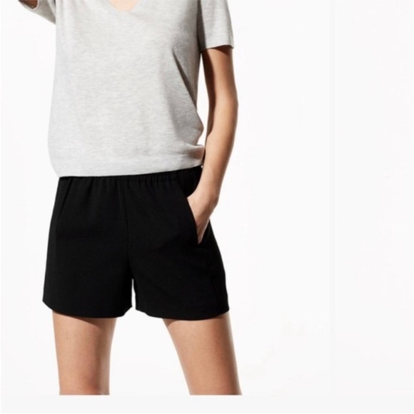 Babaton Pants - Aritzia Babaton Darren Black Crepe Shorts